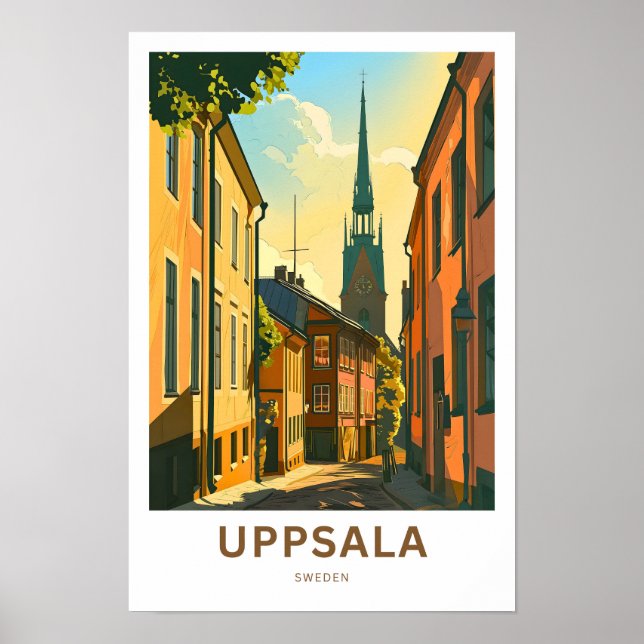 Uppsala Sweden Travel Print (Front)