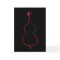 Upright Bass Ink Greeting Card