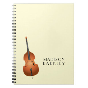 Upright Bass Musician Music Teacher Jazz Band Notebook
