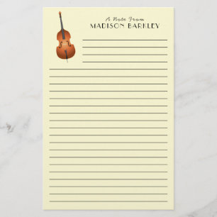 Upright Bass Musician Music Teacher Jazz Band Stationery