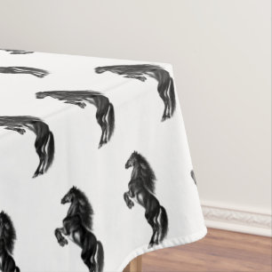 Upright Black Horse Tablecloth