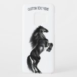 Upright Black Wild Horse - Drawing - Add Your Text Case-Mate Samsung Galaxy S9 Case<br><div class="desc">Upright Black Wild Horse - Black and White Drawing Animal Art Mustang Horses by MIGNED - Add Your Unique Text / Choose your favourite colours - Resize and move or remove elements with customisation tool !</div>