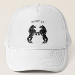 Upright Black Wild Horse Trucker Hat Custom Text<br><div class="desc">Upright Black Wild Horse Trucker Hats with Custom Text - Black and White MIGNED Painting Design - Add Your Unique Text / Choose your favorite colors / fonts / size - Resize and move or remove elements with customization tool ! You can also transfer my designs to more than 1000...</div>