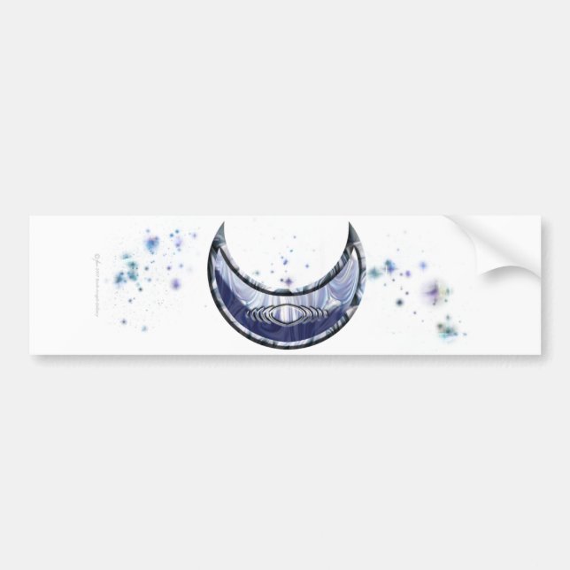 Upright Cresent Bumper Sticker (Front)