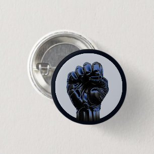 UPRIGHT FIST 2b Circle Pin Button Badge