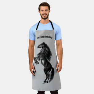 Upright Horse Apron with Custom Text Your Name