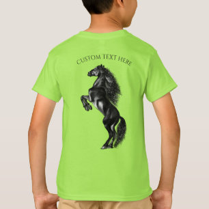 Upright Horse T-Shirt with Custom Text