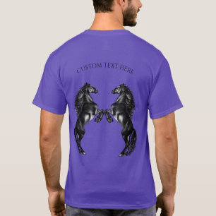 Upright Wild Horses T-Shirt with Custom Text