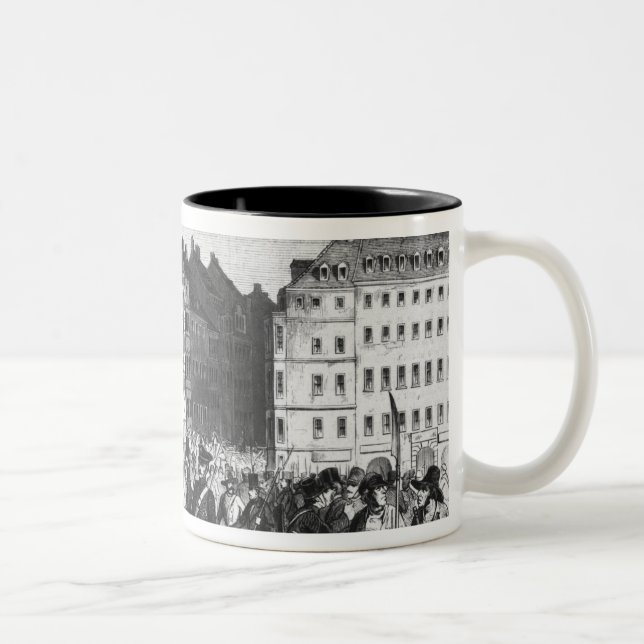 Uprising in Dresden Two-Tone Coffee Mug (Right)