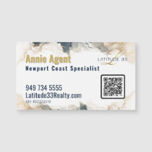 Upscale artful business card magnet