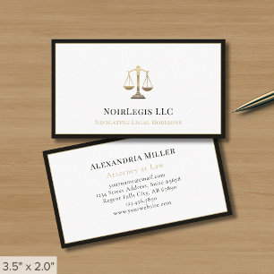 Upscale Attorney Legal Office Law Firm Business Card