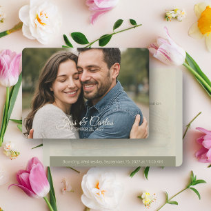 Upscale Cruise Photo Destination Wedding Invitation