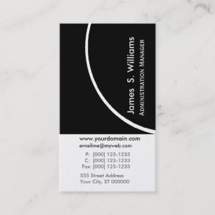 Upscale Elegant Luxurious Professional Black White Business Card