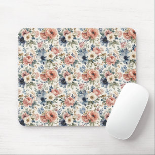 Upscale Hand-Painted Watercolor Clusters Mouse Mat