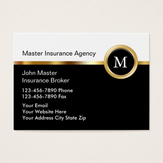 Upscale Insurance Business Cards