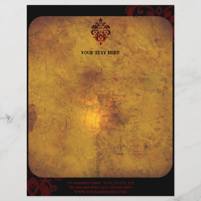 Upscale Modern Business Letterhead Template (Front)