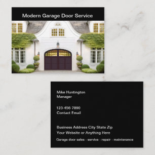 Upscale Modern Garage Door Services  Business Card