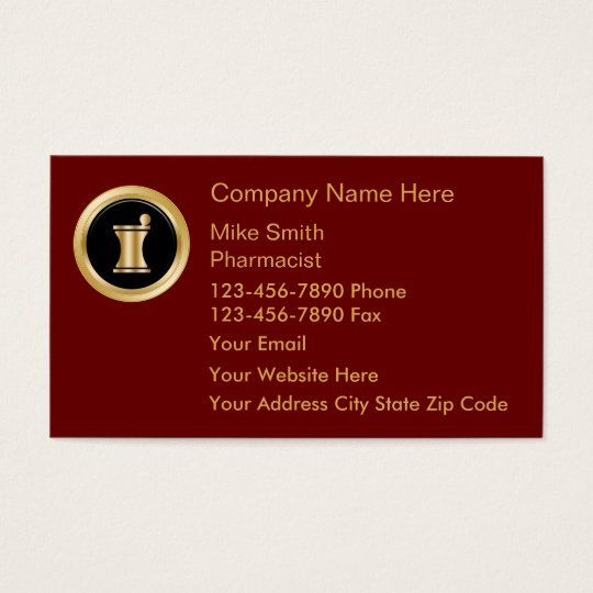 Upscale Pharmacy Business Cards