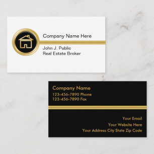 Upscale Real Estate Business Cards