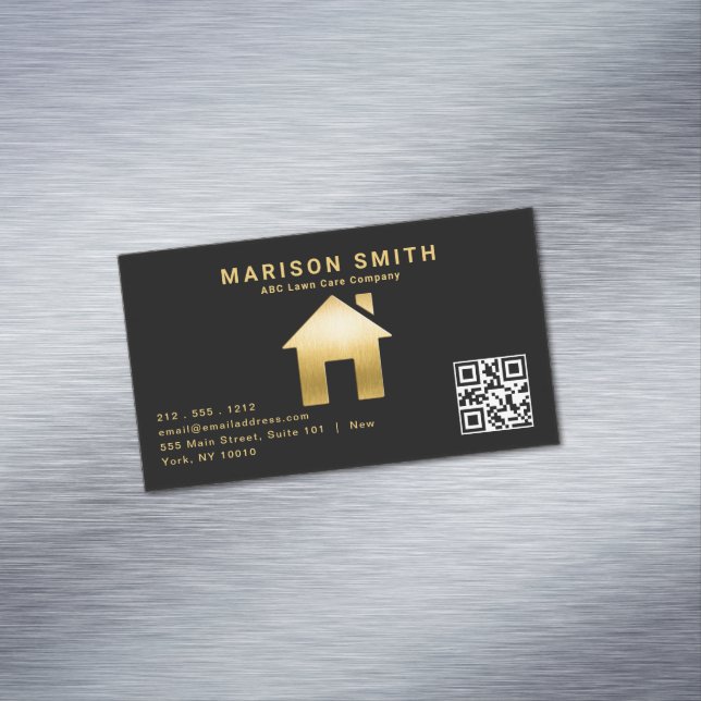 Upscale Real Estate Design Magnetic  Magnetic Business Card (In Situ)