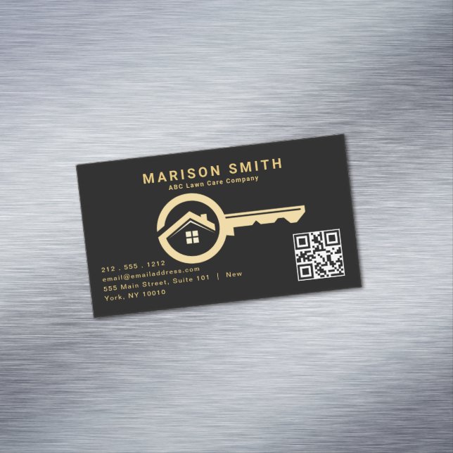 Upscale Real Estate Design Magnetic  Magnetic Business Card (In Situ)