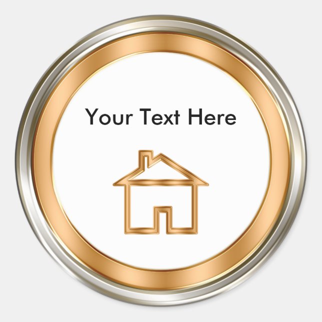 Upscale Real Estate Sticker Labels (Front)