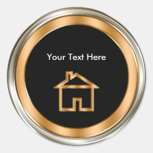 Upscale Real Estate Sticker Labels