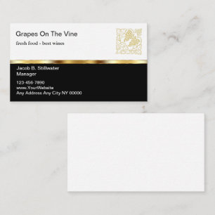 Upscale Restaurant Business Cards