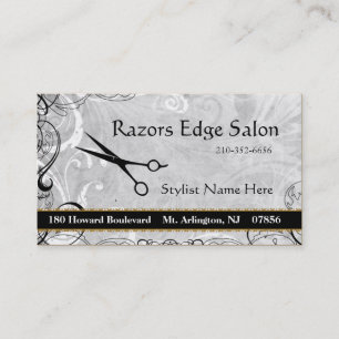 Upscale Salon Flourishes Appointment Business Card