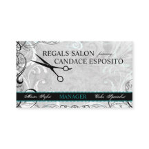 Upscale Swirls and Fluers Salon Business Card