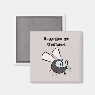 Upset Mosquito Thinks He's Cute Funny Bug Cartoon Magnet