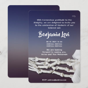 Upsherin First Haircut Jewish Boy's 3rd Birthday Invitation