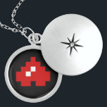 Upside Down 8 Bit Pixel Heart Locket Necklace<br><div class="desc">Upside Down 8 Bit Pixel Heart

Globe Trotters specialises in idiosyncratic imagery from around the globe. Here you will find unique Greeting Cards,  Postcards,  Posters,  Mousepads and more.</div>