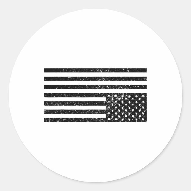 Upside Down American Flag  Classic Round Sticker (Front)