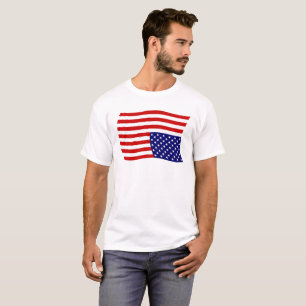 Upside Down American Flag Distress - Anti Trump T-Shirt