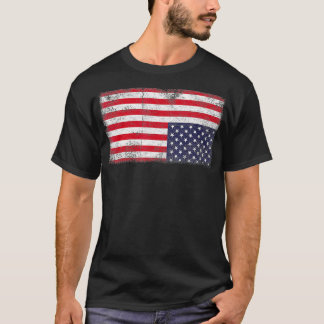 Upside Down American Flag Distress United States U T-Shirt