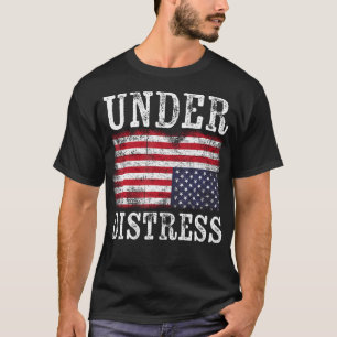 Upside Down American Flag Under Distress United St T-Shirt