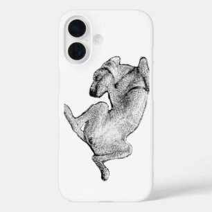 Upside Down and Unbothered – Dog Art Phone Case