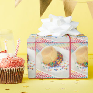 Upside Down Birthday Cupcake Wrapping Paper