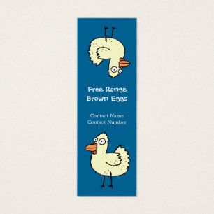 Upside Down Cartoon Chicken Bookmark