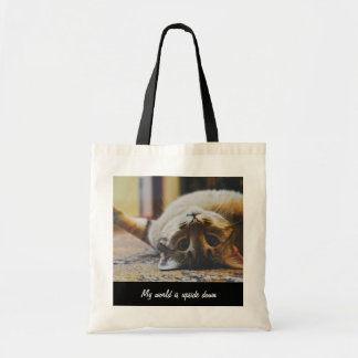 Upside Down Cat Tote Bag - Fun & Playful Design