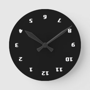 Upside Down Confusion Round Clock