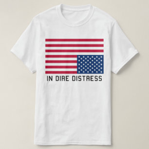 Upside Down Flag  In Distress T-Shirt