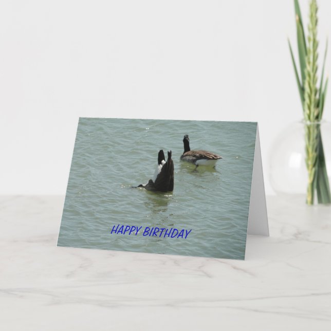 Upside Down Goose, Birthday Card (Front)