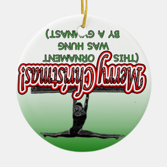Upside Down Gymnast Ornament (Front)