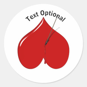 Upside Down Heart Anti Valentine's Day  Classic Round Sticker