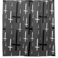 upside down inverted cross grey grey black