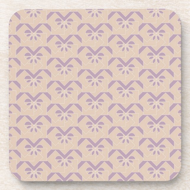 Upside down lavender pattern coaster (Front)