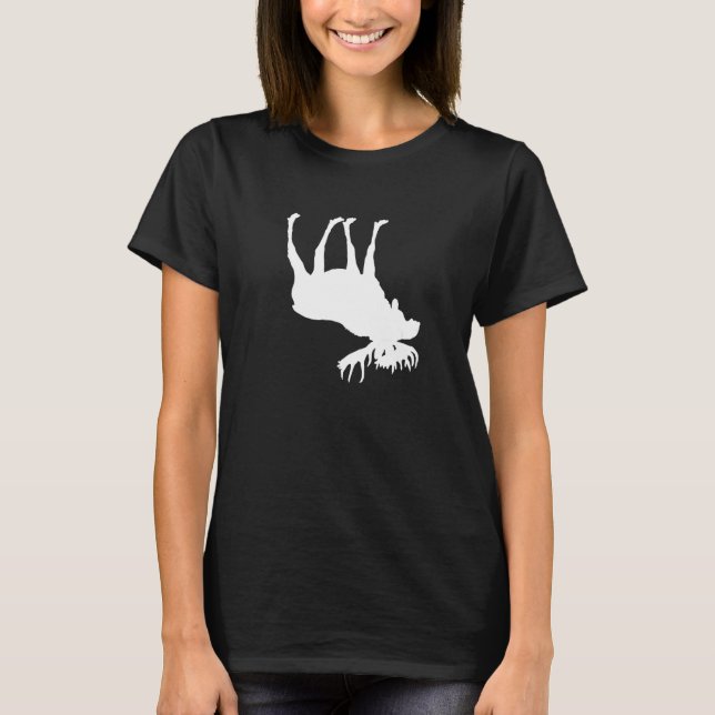 Upside Down Moose Zoologist White World Moose Day  T-Shirt (Front)