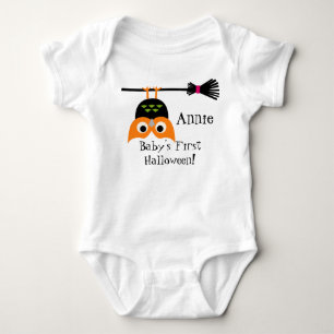 Upside Down Owl Halloween Baby Bodysuit